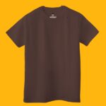 Plain round neck Tee - Coffee Brown