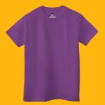 Plain Round neck Tee-Purple