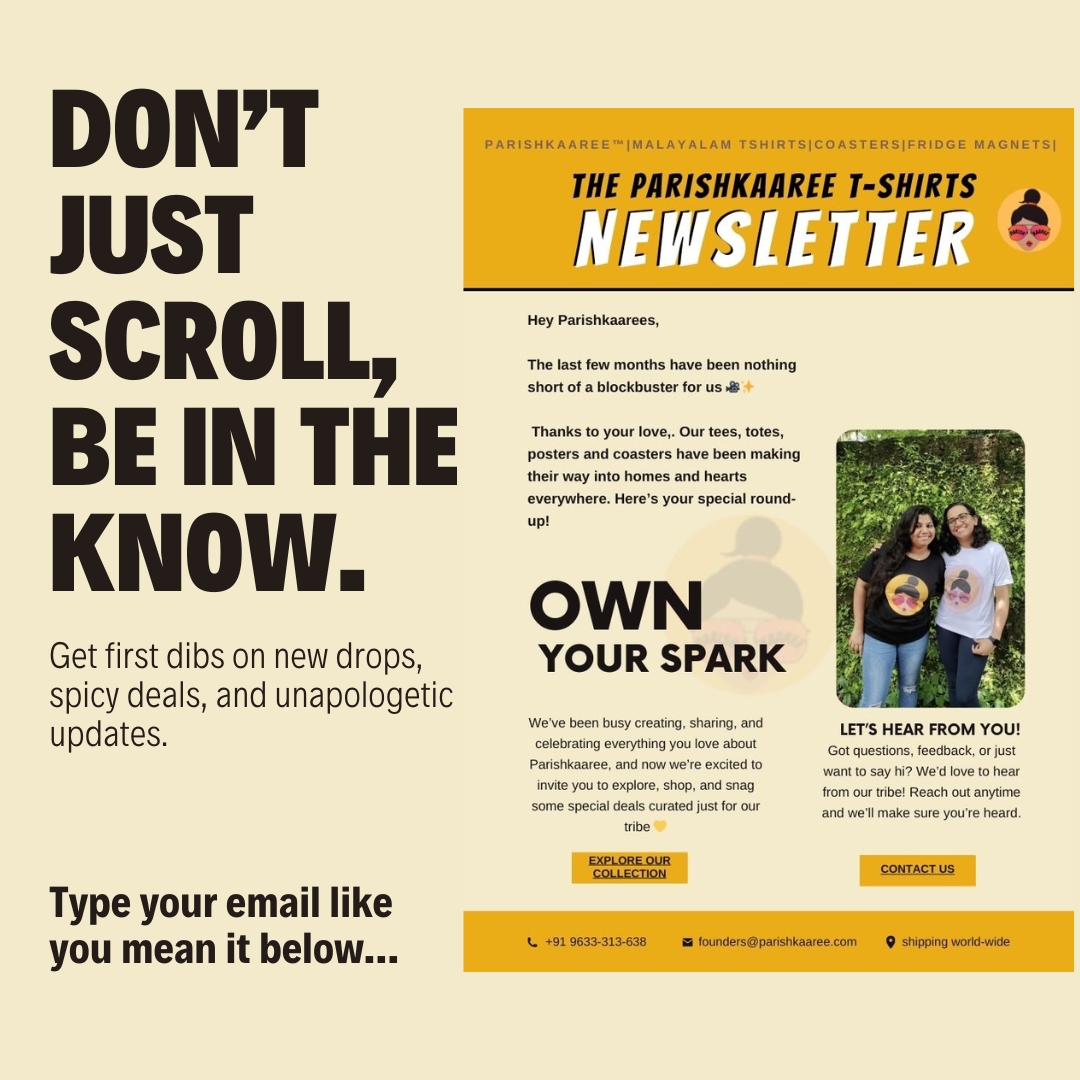 Parishkaaree pop-up email sign-up banner