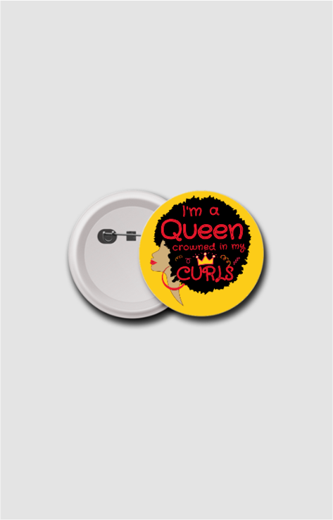 Queen in Curls Badge