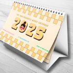 Unique 2025 calendar celebrating Malayalam movie nostalgia with fun and quirky designs.