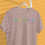 RELAX T-shirt – Minimalist bold typography tee for a laid-back, comfortable style
