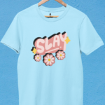SLAY T-shirt – Minimalist yet bold typography graphic tee for a stylish, confident look